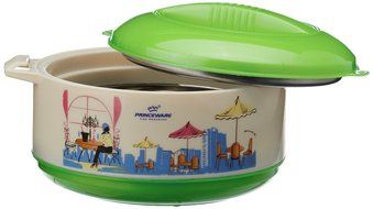 Princeware Elite Plastic Casserole Set, 4-Pieces, Green N2
