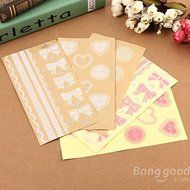 Bargain World Transparent Lace Seal Stickers Wedding Party Gift Sticker N3