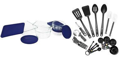 Pyrex 10-Piece Storage Set with Classic Farberware Classic 17-Piece Tool and Gadget Set