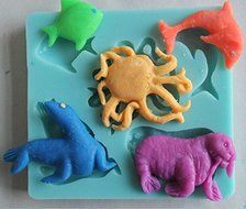 HSE 1PCS 2015 Sea Lion liquid silicone cake mold animal kitchen baking cake chocolate pastry tools N2