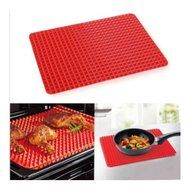 Pyramid Pan Non Stick Fat Reducing Silicone Cooking Mat Oven Baking Tray Sheet Must Have