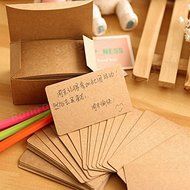 Saver 100pcs Brown Vintage DIY Bookmark Cardboard Tags Message Card Wedding Party Gift Tags N3
