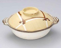 Danran for 4-5 persons 11.8inch Donabe Japanese Hot pot Beige Ceramic Made in Japan