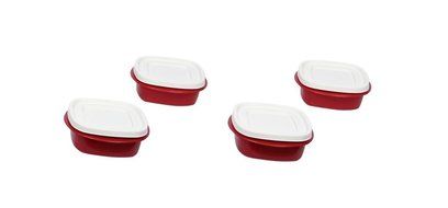 Cutting Edge Snap Tight Storage Container Set, 600ml, Set of 4, Red