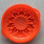 Longzang Large Sunflower Silicone Mold for Cake Baking Pizza plate moon cake pan N2