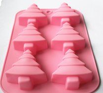 Longzang 6-Cavity Christmas Tree Silicone Cake/Soap Mold