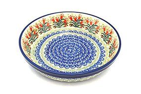 Polish Pottery Baker - Pie Dish - Crimson Bells