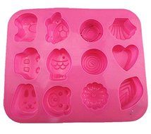 HSE cartoon animal elephant fish tiger flower round cake mold 3d silicone choclate mosse soap tray kitchen cake...