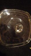 Corning Ware / Pyrex Clear Square Glass Lid ( Ribbed ) ( 6 1/2" Width ) ( A-7-C ) N2