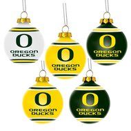 NCAA Oregon Ducks Plastic Christmas Ball Ornament 5 Pack Bundle 2 Pack By Forever Collectibles N2