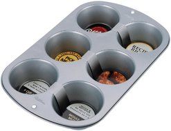 Recipe Right Jumbo Muffin Pan-6 Cavity 4""X2