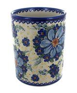 Polish Pottery Daisy Surprise Utensil Jar