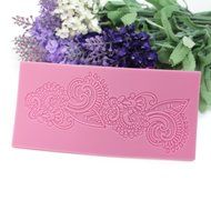 Cake Decorating Mold Tool Soft Silicone Embossing Mould Gum Fondant Lace Paste N3