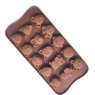Shevalues Chocolate Molds Silicon 15 Animals Pattern for Homemade DIY