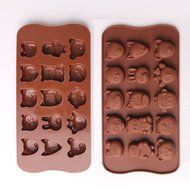 Shevalues Chocolate Molds Silicon 15 Animals Pattern for Homemade DIY N2