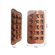 Shevalues Chocolate Molds Silicon 15 Animals Pattern for Homemade DIY N3