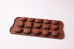 Shevalues Chocolate Molds Silicon 15 Animals Pattern for Homemade DIY N5