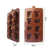 Shevalues Chocolate Molds Silicon 15 Animals Pattern for Homemade DIY N7