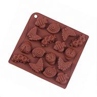 Shevalues Chocolate Molds Silicon 15 Animals Pattern for Homemade DIY N15