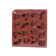 Shevalues Chocolate Molds Silicon 15 Animals Pattern for Homemade DIY N16