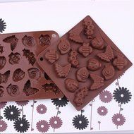 Shevalues Chocolate Molds Silicon 15 Animals Pattern for Homemade DIY N17