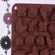 Shevalues Chocolate Molds Silicon 15 Animals Pattern for Homemade DIY N18