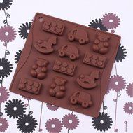 Shevalues Chocolate Molds Silicon 15 Animals Pattern for Homemade DIY N26