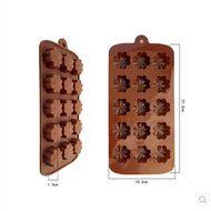 Shevalues Chocolate Molds Silicon 15 Animals Pattern for Homemade DIY N33