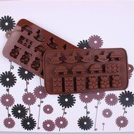Shevalues Chocolate Molds Silicon 15 Animals Pattern for Homemade DIY N44