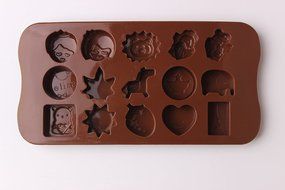 Shevalues Chocolate Molds Silicon 15 Animals Pattern for Homemade DIY N46
