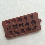 Shevalues Chocolate Molds Silicon 15 Animals Pattern for Homemade DIY N48