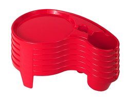 The Original Party Pal Cup, Plate &amp; Utensil All-in-One Tray and Holder (6 Pack), White N12