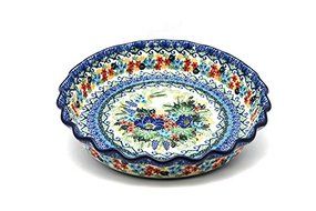 Polish Pottery Baker - Pie Dish - Fluted - Unikat Signature U4695