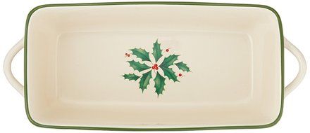 Lenox Holiday Rectangular Baker,Ivory N26