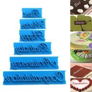 Slaxry 6Pcs Cake DIY Tool Letter Fondant Cake Mold Decorating Icing Cutter Mould Sugar Craft