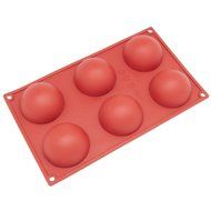 Freshware SM-100RD 15-Cavity Silicone Mini Half Sphere Chocolate, Candy and Gummy Mold N4