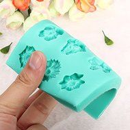 3D Flower Cake Mold Silicone 11 Holes Fondant Mould N3