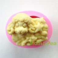 Mom&amp;pea 0607 Star Sheep Shaped Silicone Mould for Fondant Cake Sugar Paste Cake Decoration 3d Cake Toppers Mold...