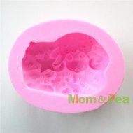 Mom&amp;pea 0607 Star Sheep Shaped Silicone Mould for Fondant Cake Sugar Paste Cake Decoration 3d Cake Toppers Mold... N5