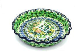 Polish Pottery Baker - Pie Dish - Fluted - Unikat Signature U3271