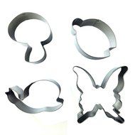 BeBeFun Stainless Steel Cookie Cutter Set Cookie Cutter Bulk Fondant Cutter Fruit Cutter Fondant Cake Decoration... N6