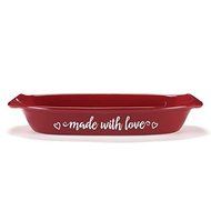 Made With Love&#039; Red Ceramic Casserole Dish