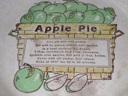 Ceramic Apple Pie Baking Dish with Recipe by Dee N2