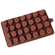 JLHua 28-cavity Emoji Emotion Cake Mold Smiley Chocolate Candy Baking Mould Random Color N3