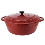 Chasseur 7.25-quart Red French Enameled Cast Iron Oval Dutch Oven