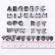 Surepromise 37 Pcs Metal Alphabet Number Letter Cake Mould Mold Decorating Cutter Tool Set Biscuit Fondant Sugarcraft... N3