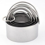 uxcell Stainless Steel Round Shape Soldering Type Pull Handle DIY Biscuit Cookie Muffin Mold Baking Tool 5 in... N3