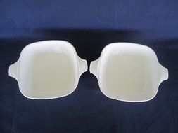 (2) Corning Ware " Cornflower - Corn Flower " Petite Pan Casserole Baking Dishes P-41 - Set of 2 N2