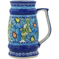 Ceramika Bona H1290H Polish Pottery Ceramic Beer Mug Hand Painted, 30-Ounce