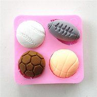 Wocuz W0622 4 Balls Shaped Silicone Mold for Chocolate Jelly and Candy Cake Decorantion